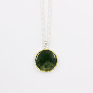 DM274C: Large pounamu disc pendant