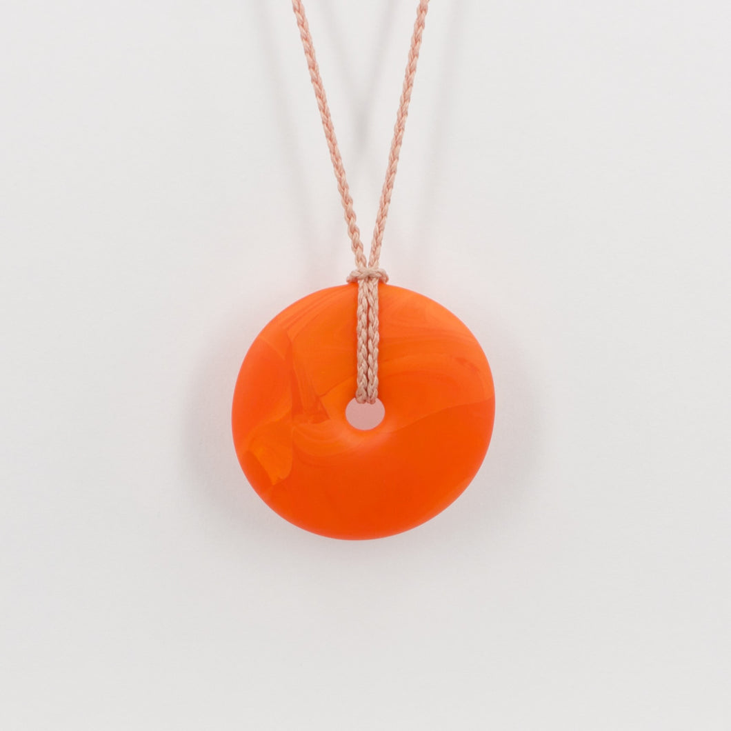 GSM12: Pi disc pendant - orange lava