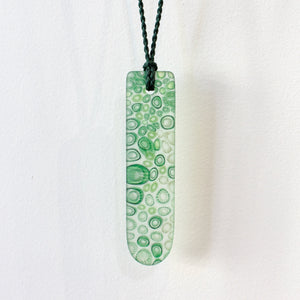 GSM01: Blade pendant - green murano glass