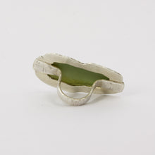 JMR252: Large pounamu ring with sterling silver surround