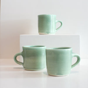 JLA: Sage green mugs