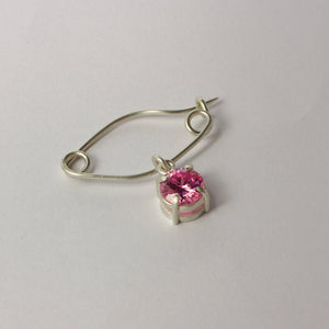 RK77: Pink cubic zirconium pin