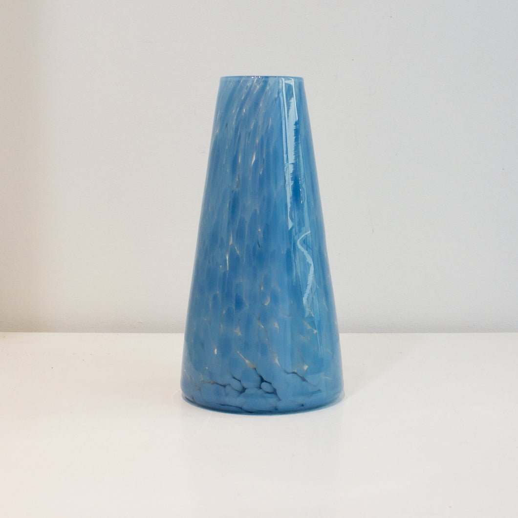 SALE Conical vase - blue frit