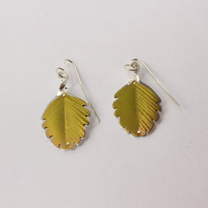 RB189: Beech Leaf earrings - gold