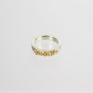 RMO32: Diamond and gold granule ring