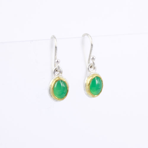 DM874B: Chrysoprase ingot drop earrings